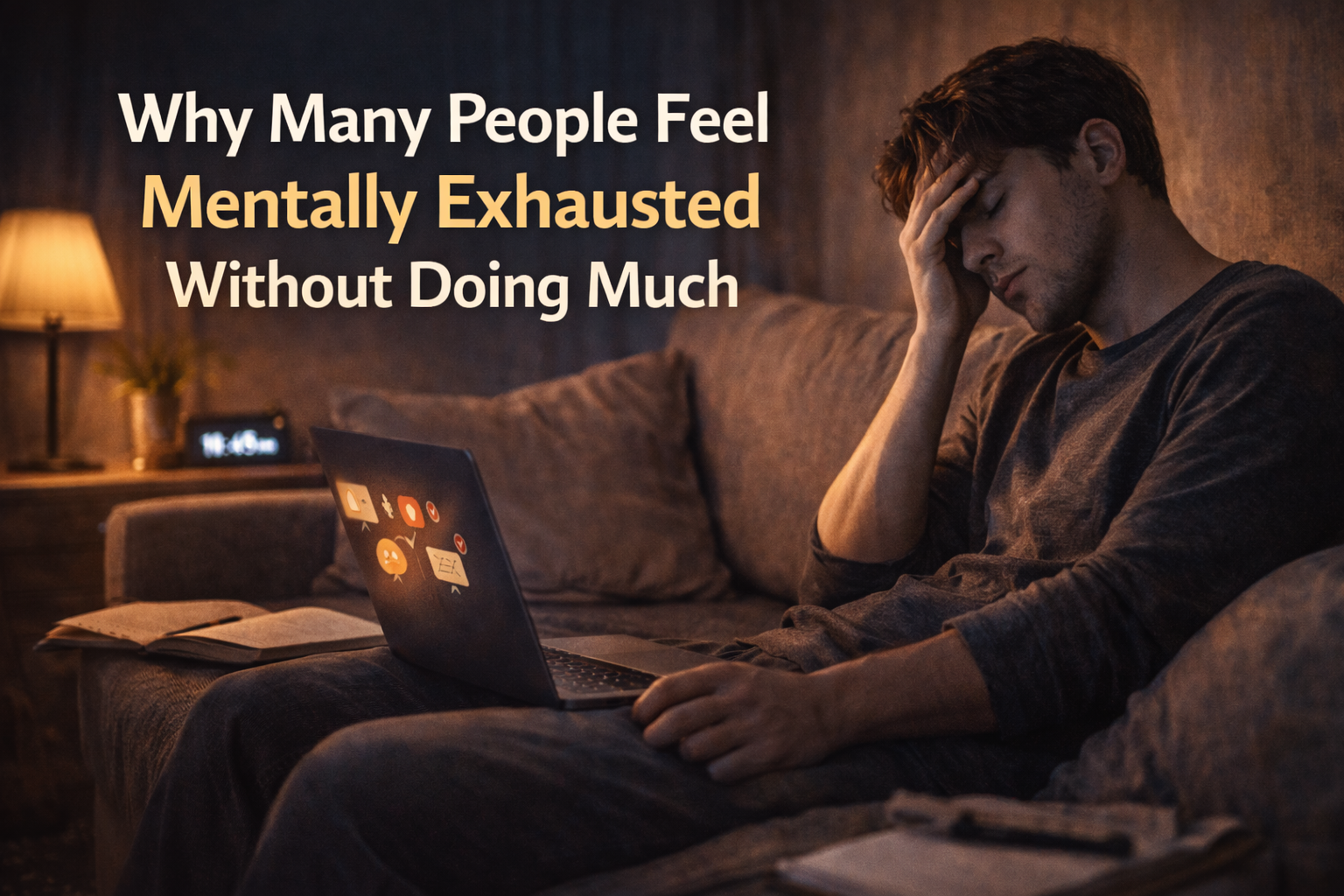 mentally exhausted without doing much